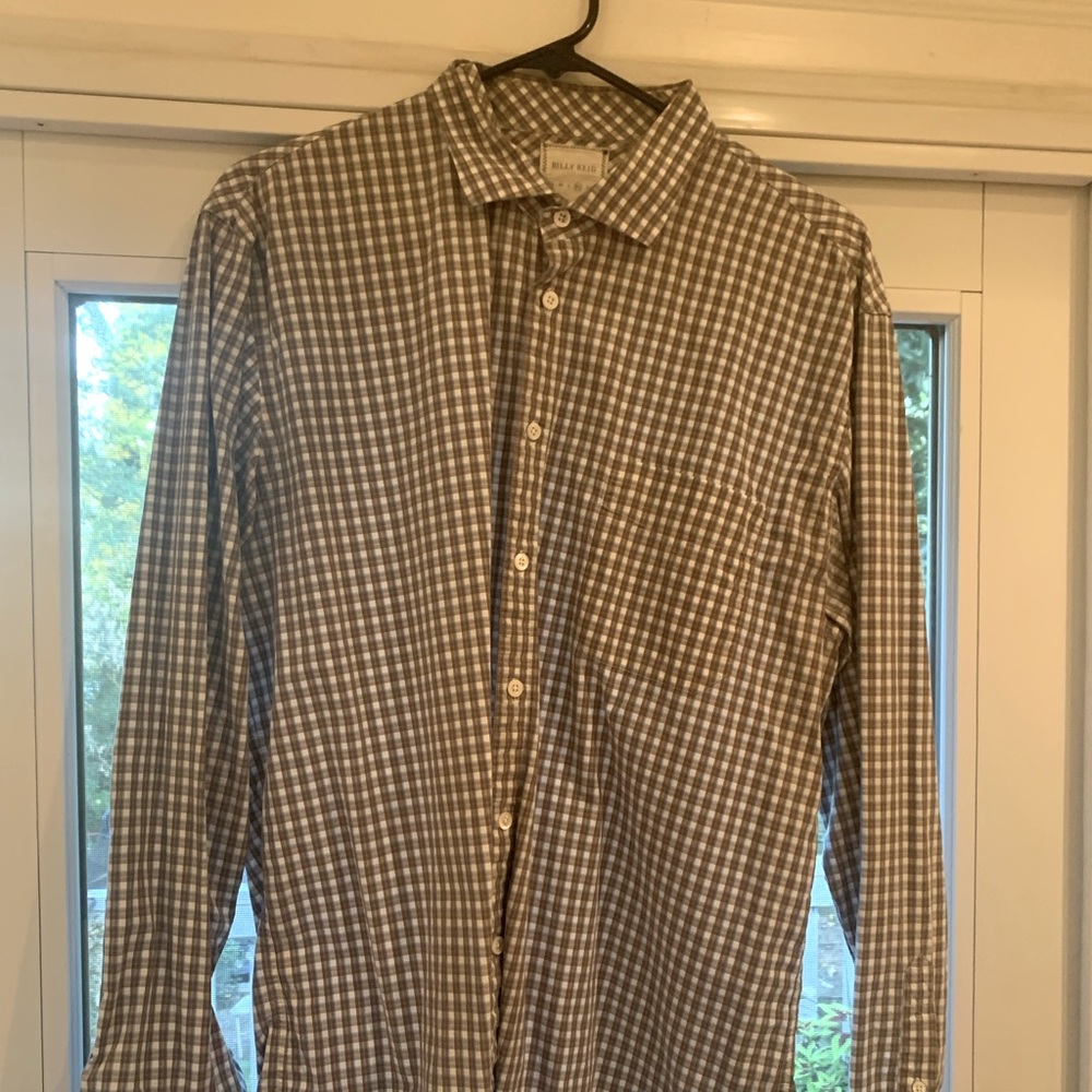 Size XL Billy Reid standard cut long sleeve shirt.